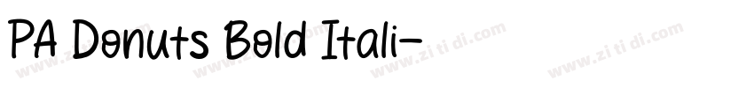 PA Donuts Bold Itali字体转换